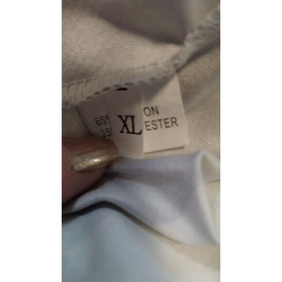 Plaid Color Block Womens 3/4 Zip Long Sleeve Roll up Blouse XL - Picture 6 of 6